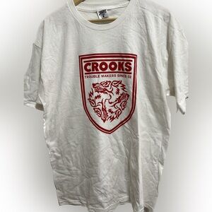 Brand new white and red Crooks & Castles T-Shirt size: L